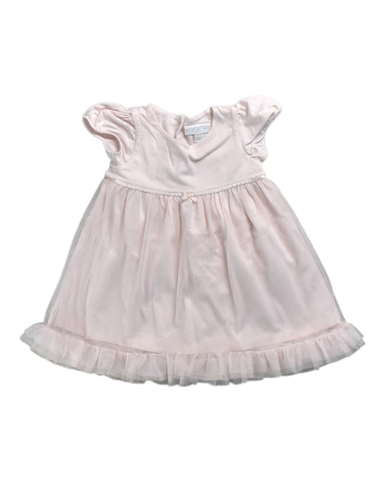 A Ivory Short Sleeve Dresses from The Little White Company in size 12-18M for girl. (Front View)