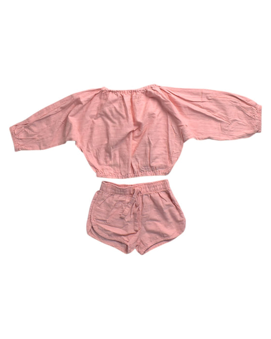 A Pink Shorts Sets from Gingersnaps in size 4T for girl. (Front View)