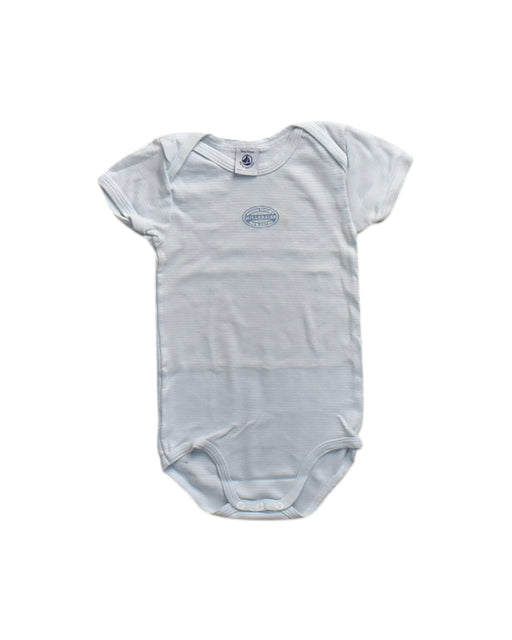 A White Short Sleeve Bodysuits from Petit Bateau in size 3T for neutral. (Front View)