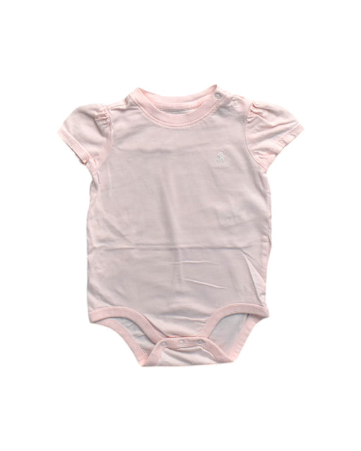 A Pink Short Sleeve Bodysuits from Ralph Lauren in size 6-12M for neutral. (Front View)