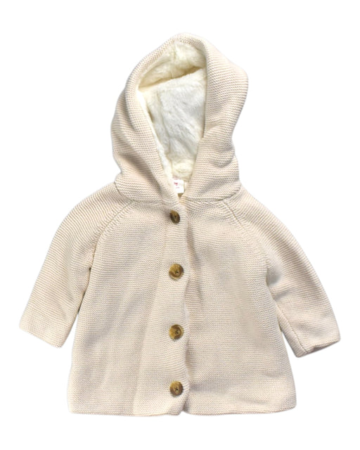 A Ivory Cardigans from Seed in size 6-12M for girl. (Front View)