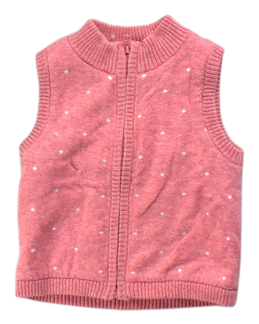 A Pink Outerwear Vests from Purebaby in size 6-12M for girl. (Front View)