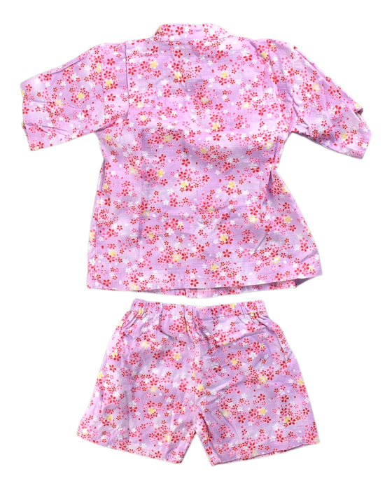 A Purple Shorts Sets from Retykle in size 3T for girl. (Back View)