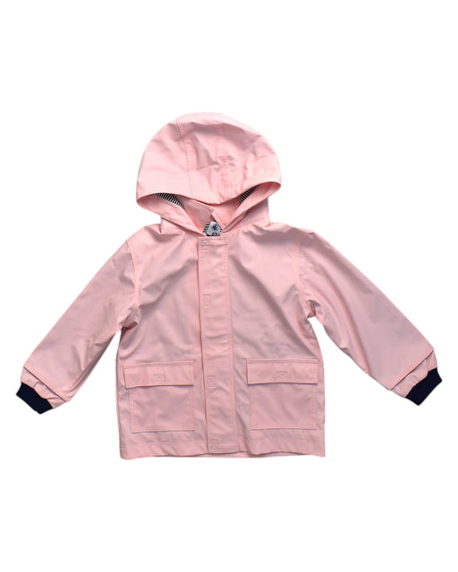 A Pink Rain Jackets from Petit Bateau in size 3T for neutral. (Front View)