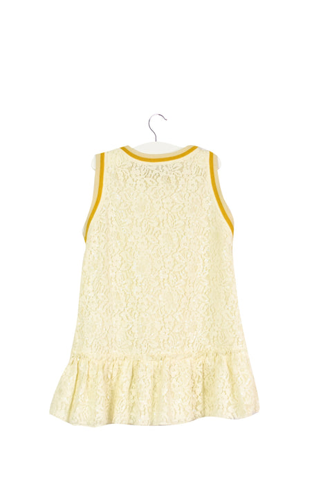 A White Sleeveless Dresses from MiMiSol in size 2T for girl. (Back View)