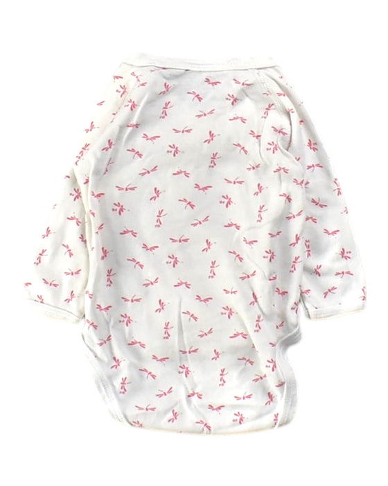 A White Long Sleeve Bodysuits from Petit Bateau in size 0-3M for girl. (Back View)