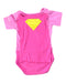 A Pink Short Sleeve Bodysuits from Retykle in size 6-12M for girl. (Back View)