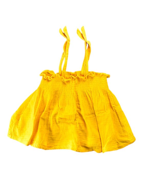 A Yellow Sleeveless Tops from Seed in size 9Y for girl. (Back View)