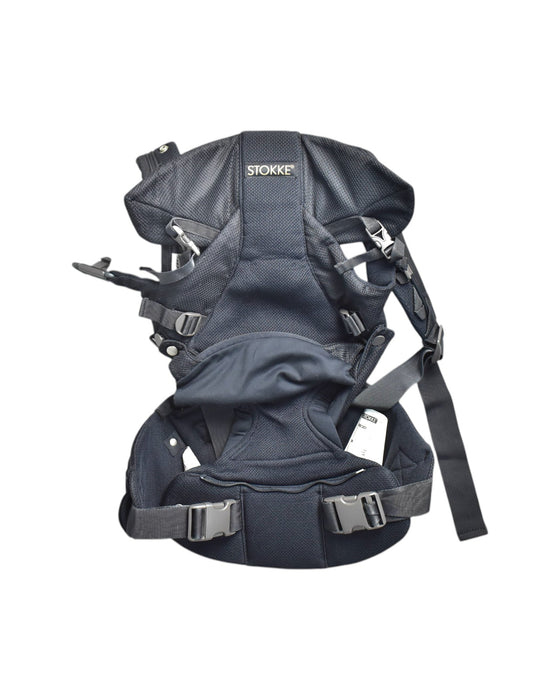 A Black Baby Carriers from Stokke in size O/S for neutral. (Front View)