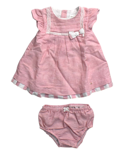 A Pink Dress Sets from Mayoral in size 3-6M for girl. (Front View)