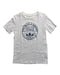 A White Short Sleeve T Shirts from Adidas in size 11Y for boy. (Front View)