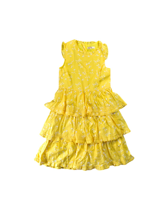 A Yellow Sleeveless Dresses from bloomB in size 14Y for girl. (Front View)