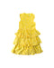 A Yellow Sleeveless Dresses from bloomB in size 14Y for girl. (Front View)