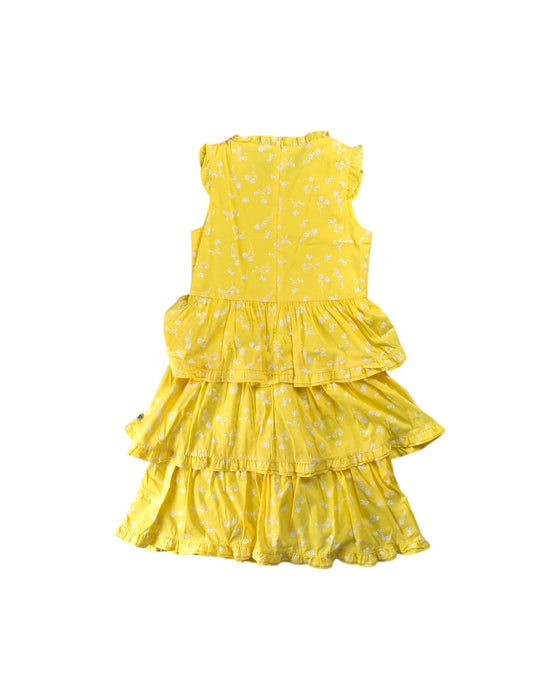 A Yellow Sleeveless Dresses from bloomB in size 14Y for girl. (Back View)