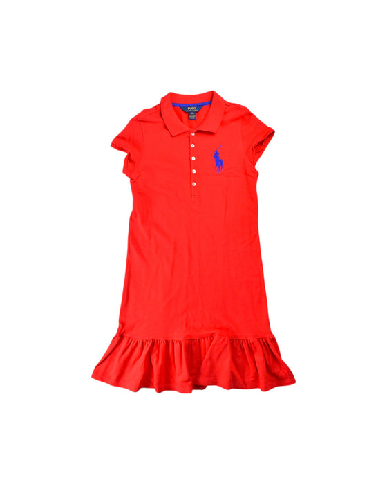 A Red Short Sleeve Dresses from Polo Ralph Lauren in size L for girl. (Front View)