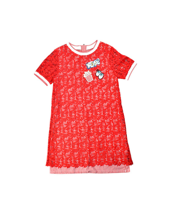 A Red Short Sleeve Dresses from Gingersnaps in size 14Y for girl. (Front View)