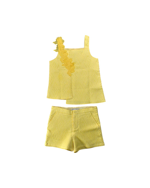 A Yellow Shorts Sets from Gingersnaps in size 14Y for girl. (Front View)