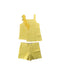 A Yellow Shorts Sets from Gingersnaps in size 14Y for girl. (Front View)