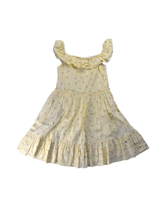 A Yellow Sleeveless Dresses from bloomB in size 12Y for girl. (Front View)