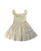 A Yellow Sleeveless Dresses from bloomB in size 12Y for girl. (Back View)