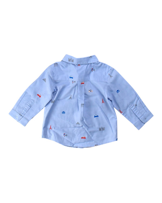 A Blue Long Sleeve Shirts from Jacadi in size 3-6M for neutral. (Back View)