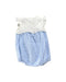 A Blue Sleeveless Rompers from Janie & Jack in size 6-12M for girl. (Back View)