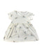 A White Short Sleeve Dresses from Le Petit Society in size 6-12M for girl. (Back View)