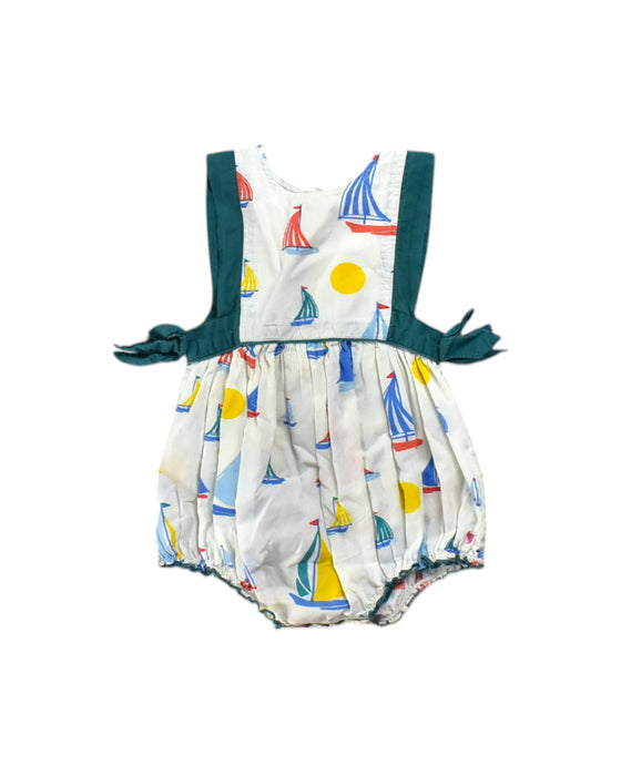 A Multicolour Sleeveless Rompers from Pink Chicken in size 12-18M for girl. (Front View)