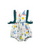 A Multicolour Sleeveless Rompers from Pink Chicken in size 12-18M for girl. (Front View)