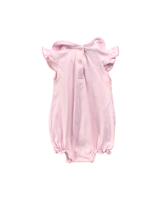 A Pink Short Sleeve Rompers from The Beaufort Bonnet Company in size 6-12M for girl. (Back View)