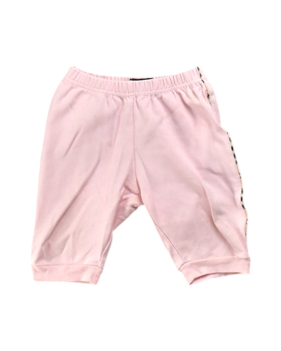 A Pink Sweatpants from Burberry in size 3-6M for girl. (Front View)