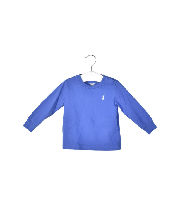 A Navy Long Sleeve Tops from Ralph Lauren in size 6-12M for boy. (Front View)