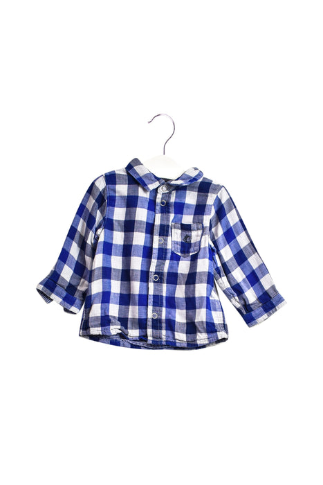 Blue Petit Bateau Baby Shirt 12M at Retykle Singapore