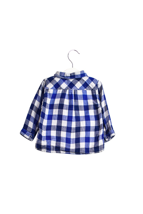 Blue Petit Bateau Baby Shirt 12M at Retykle Singapore