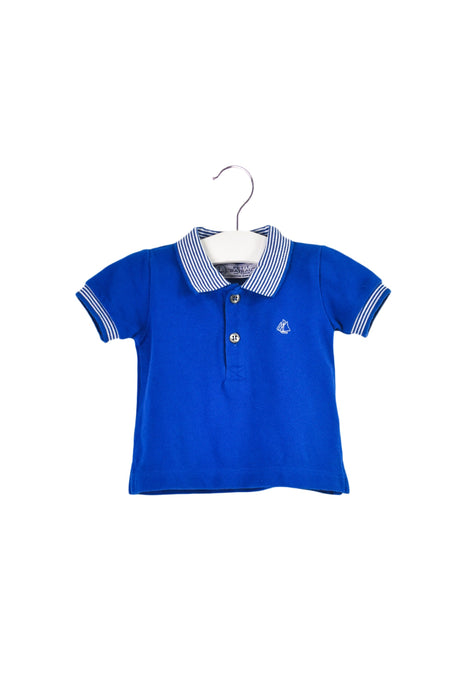 Blue Petit Bateau Baby Polo 3M at Retykle Singapore