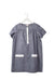 A Navy Short Sleeve Dresses from Bonpoint in size 8Y for girl. (Front View)