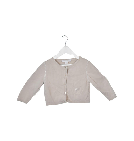 A Beige Cardigans from Chateau de Sable in size 6T for girl. (Front View)