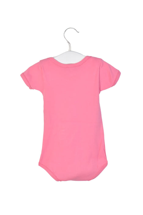 A Pink Short Sleeve Bodysuits from Petit Bateau in size 6-12M for girl. (Back View)