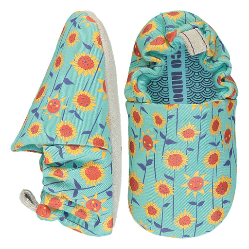 A Blue Slip Ons from Poco Nido in size 12-18M for neutral. (Front View)
