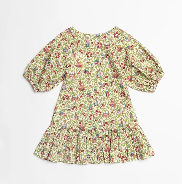 A Multicolour Short Sleeve Dresses from Bochechas in size 18-24M for girl. (Back View)