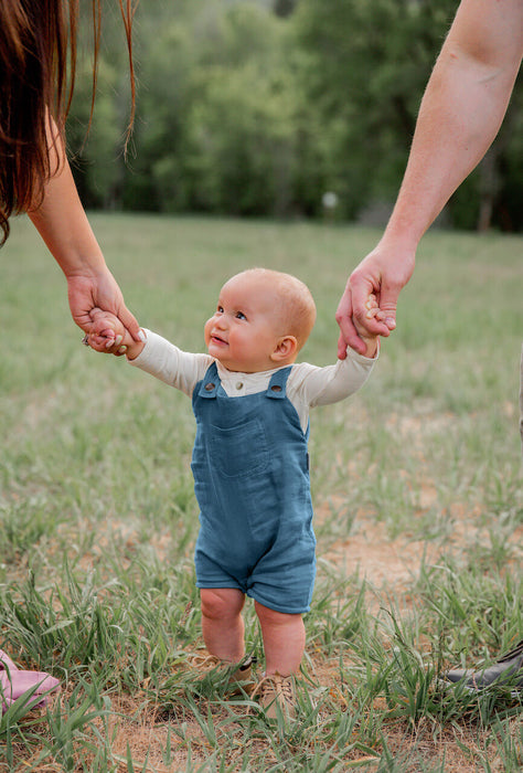 Organic Muslin Overall in Pacific